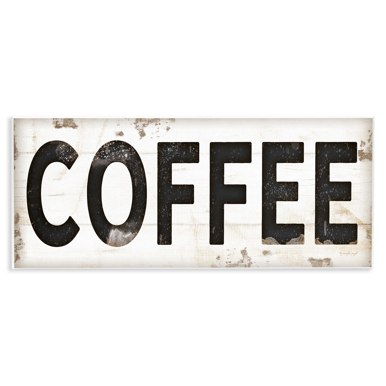 Stupell Industries Coffee Typography Vintage Sign Wall Plaque Art